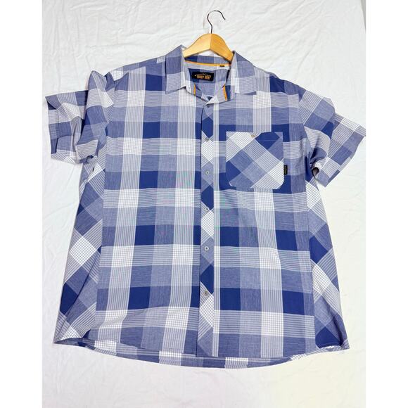 Orvis Other - Orvis Trout Bum Men’s XL Blue Plaid Buttons Button Down Shirt short sleeve